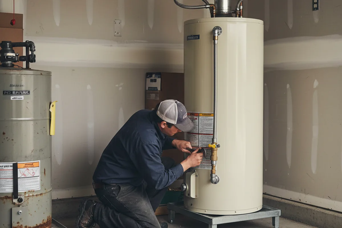 Water heater and shutoff valve replacement in Humarock